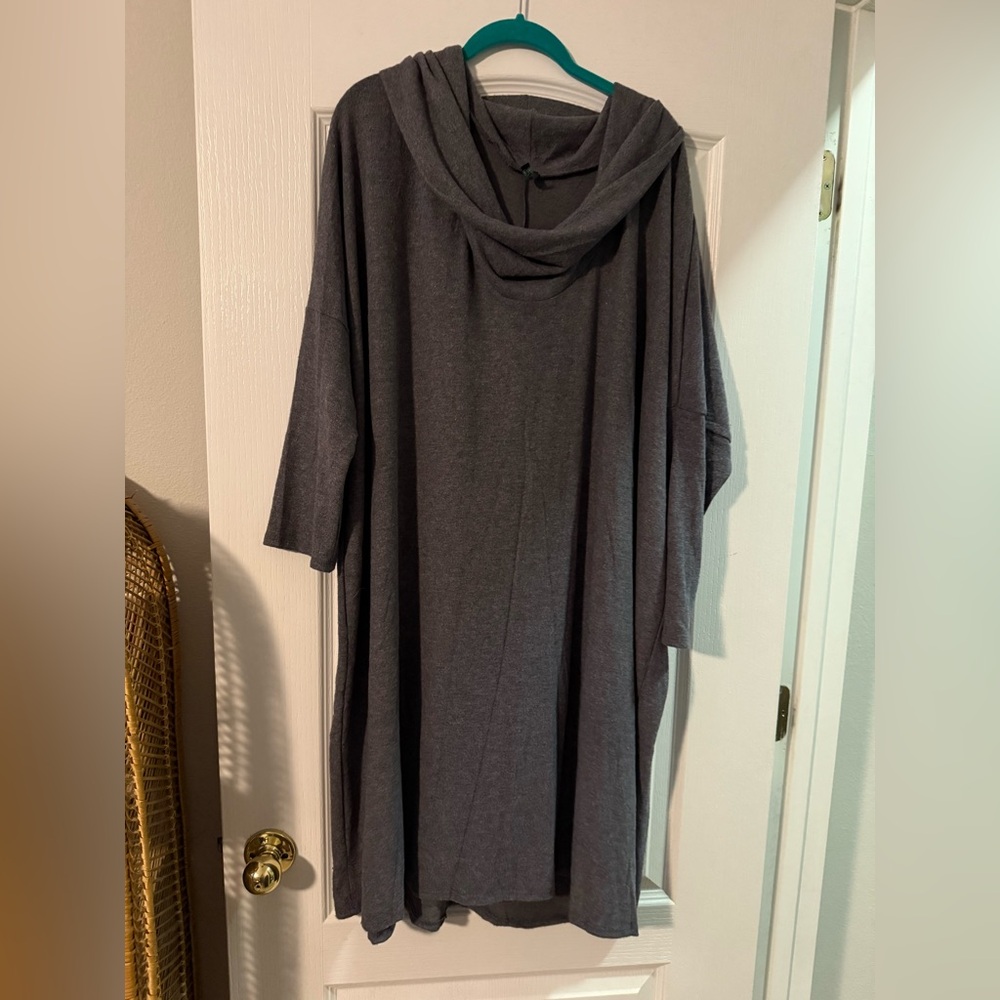 Poliana Gray Cowl Neck Dress